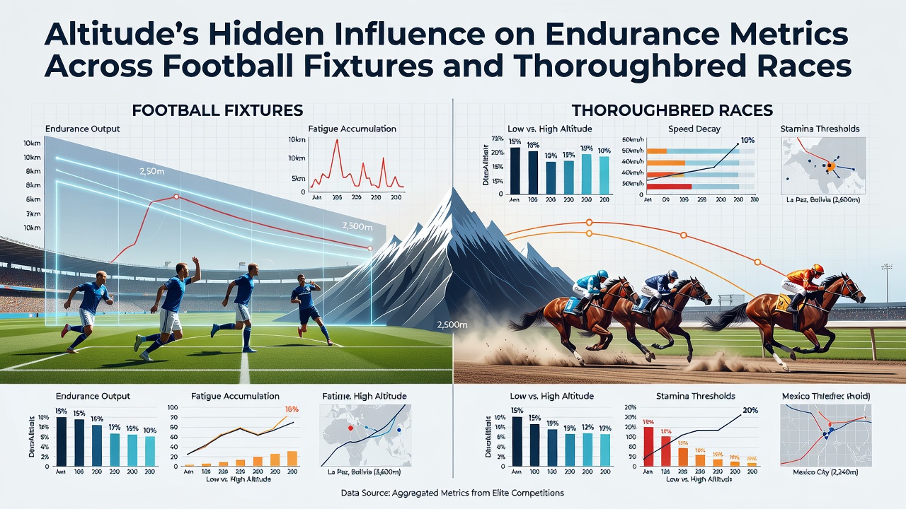 Thoroughbred race at high-altitude track showing horses on the home straight