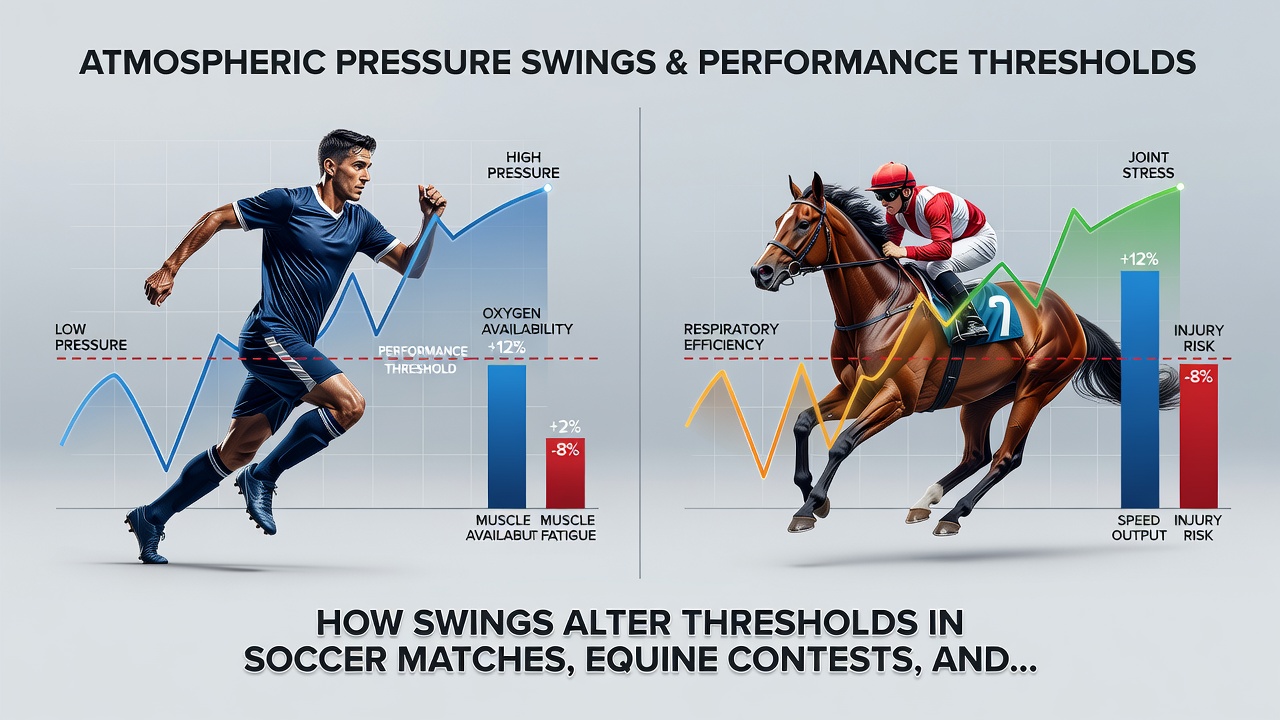 Barometric pressure monitoring equipment used in equine racing and tennis venue analysis