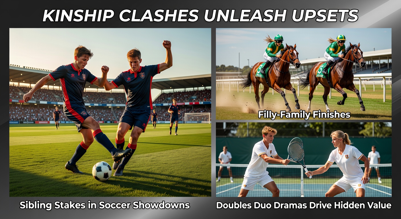 Brothers facing off in a tense soccer match, highlighting sibling rivalry on the pitch