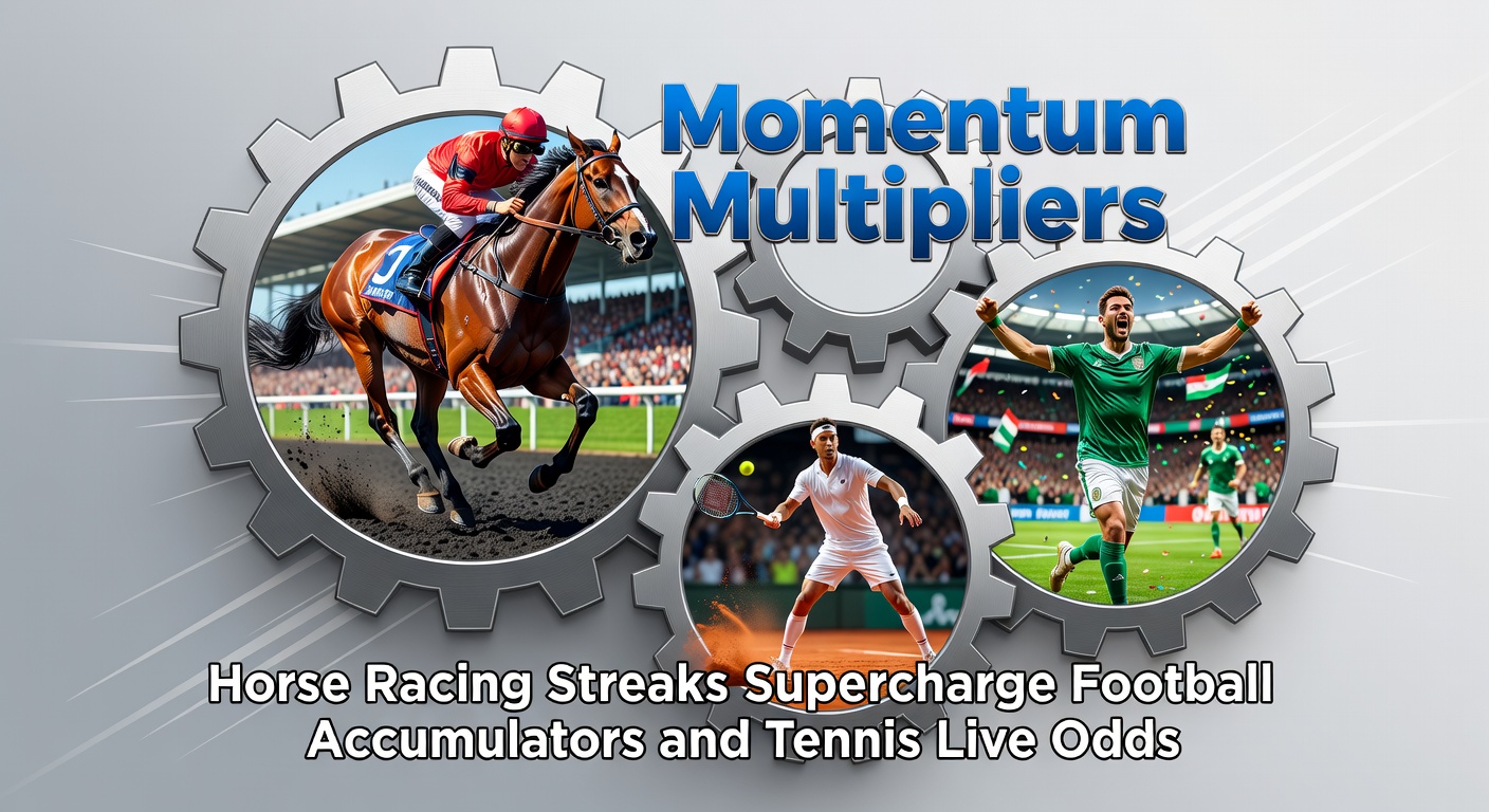 Graph showing horse racing winning streaks overlaid with football accumulator payouts and tennis in-play odds shifts