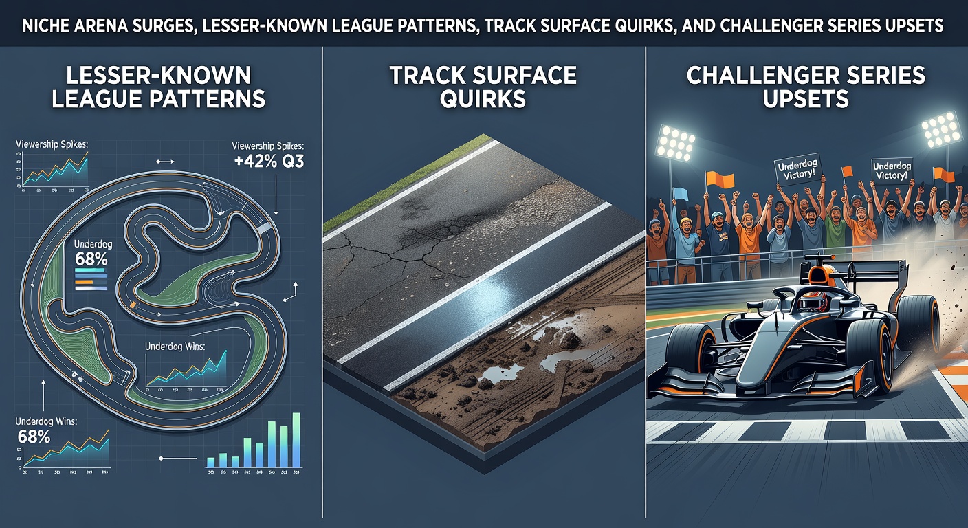 Horse racing track surface analysis combined with soccer league trends and tennis challenger upsets for accumulator strategies